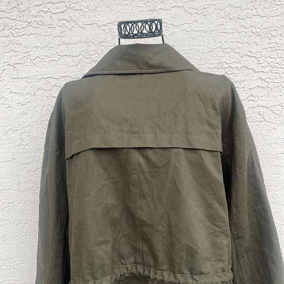 ModCloth Army Green Escape Into Nature Full Zip Utility Jacket 4XL - Picture 12 of 16